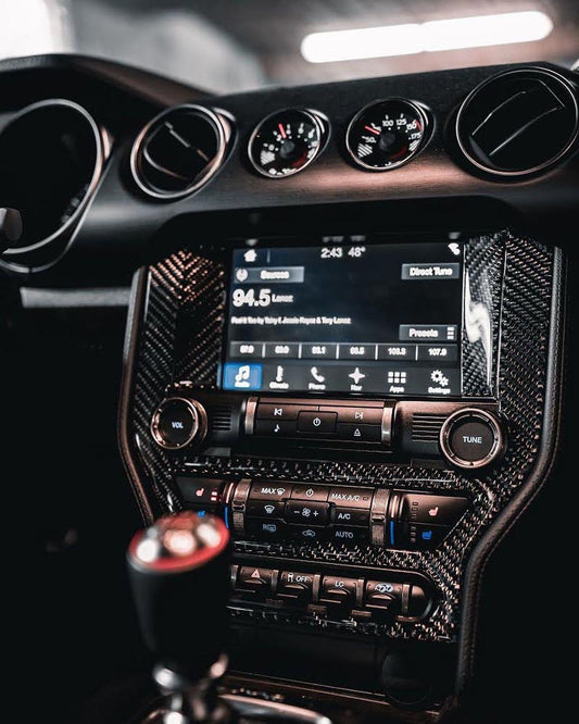 2015-2023 Mustang Carbon Fiber console overlay